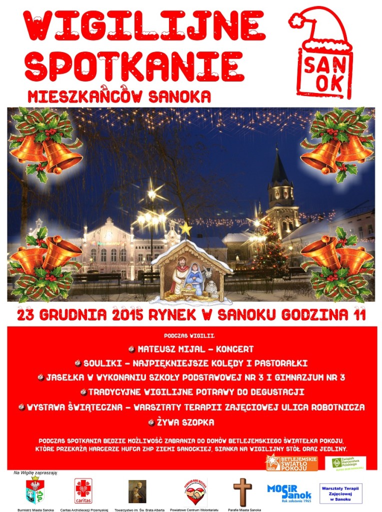 Plakat "Wigilijne spotkanie Sanoczan" 