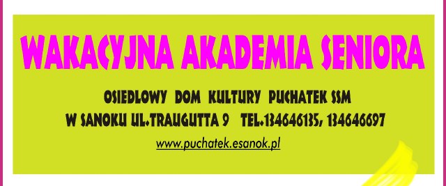 Wakacyjna akademia seniora