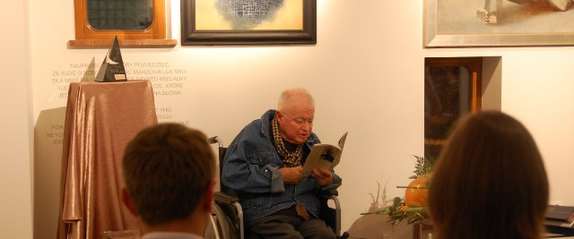 Wręczenie nagrody Poetyckiej  „ORFEUSZ 2015” wybitnemu, sanockiemu poecie Januszowi Szuberowi.