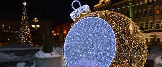 Świąteczny wystrój Sanoka