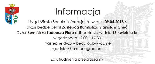 Zmiana dyżuru władz miasta