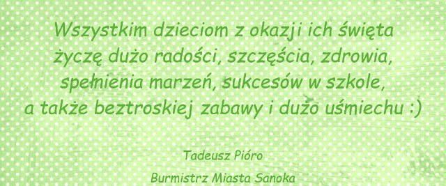 Życzenia z okazji Dnia Dziecka